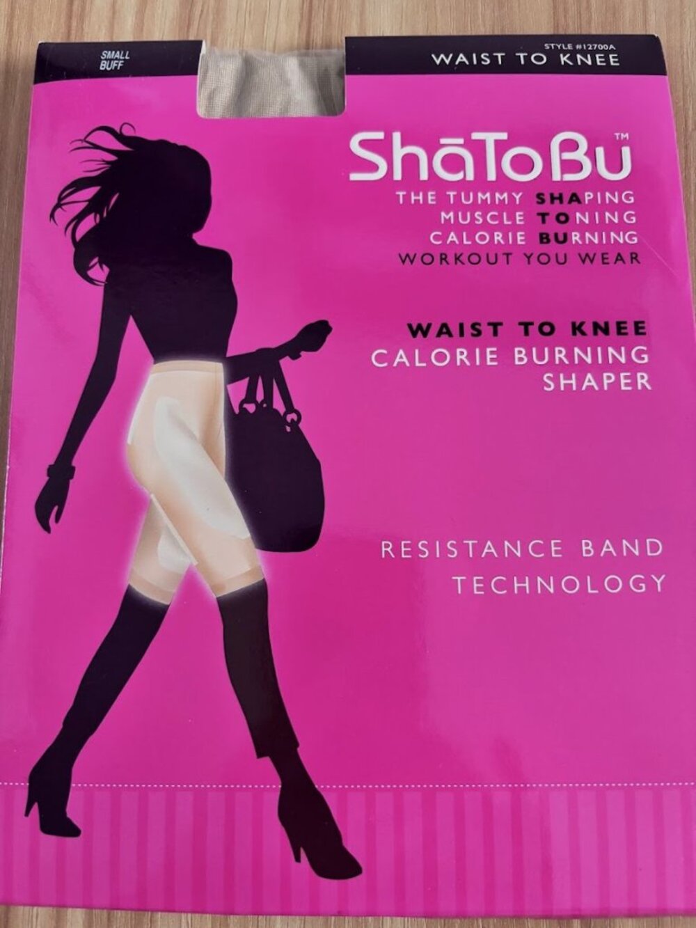 ShaToBu Waist To Knee Calorie Burning Shaper Size Small Light Beige Buff NEW!